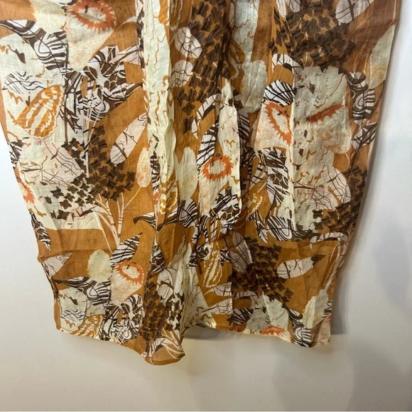 *NWT* Lulus Something Wild Brown Multi Print Twist-Front Midi Skirt, Size Small - Picture 8 of 13